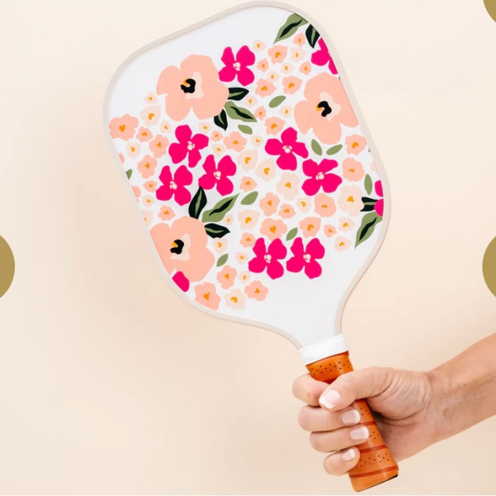 NEW WITH TAGS! THE DARLING EFFECT Pickleball Paddle Lively Flora Pink - Picture 2 of 11